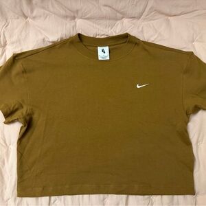 Nike Olive Green Crewneck Tee with White Swoosh